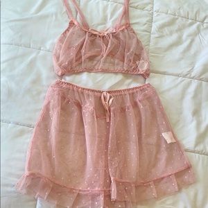 Sheer Pink Lingerie Set